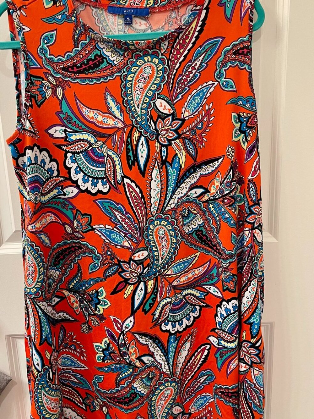 Apt 9 Sleeveless Paisley Mini Dress with Pockets- XL Multicolor #5192 - Picture 1 of 8